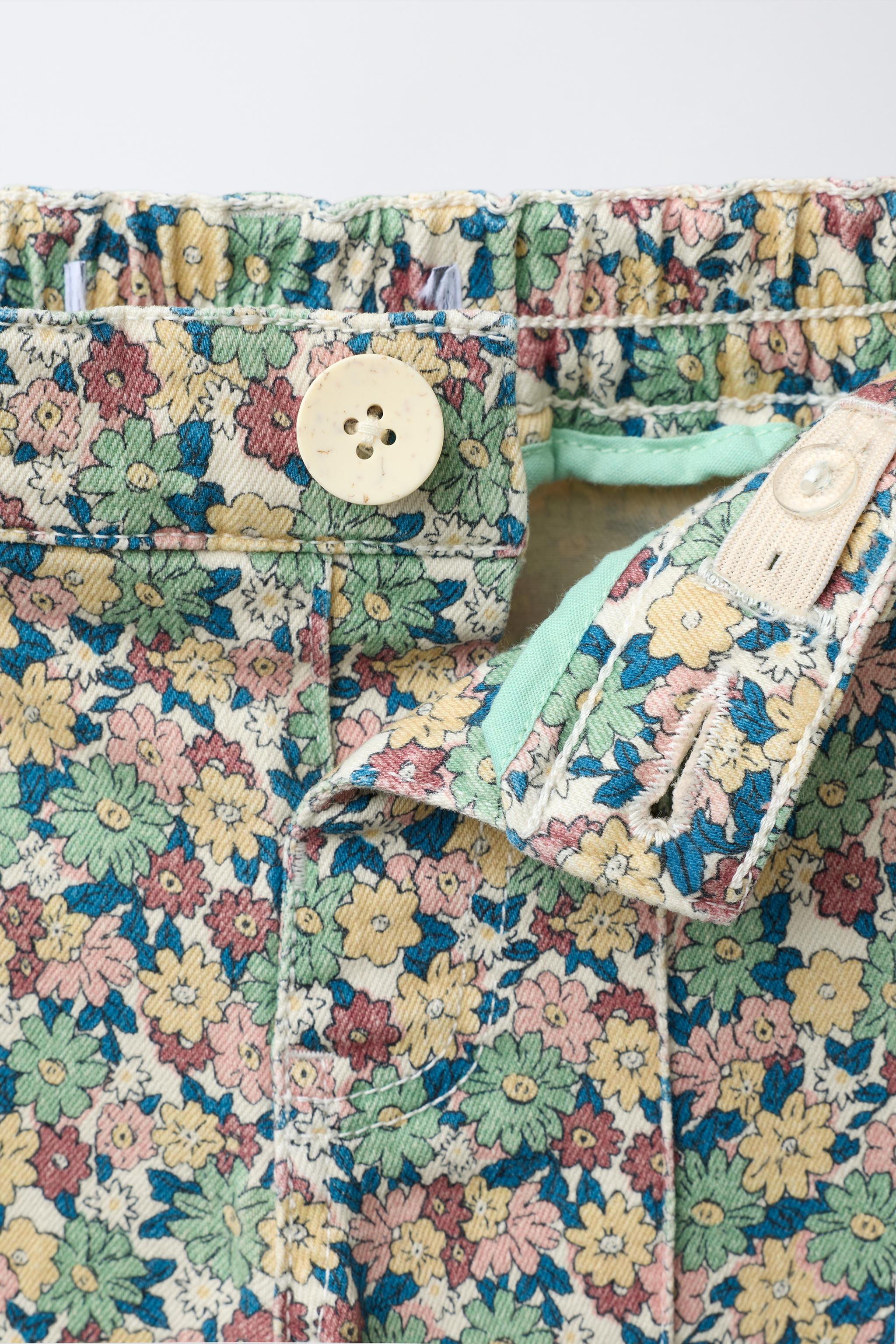 FLORAL TWILL SAILOR PANTS